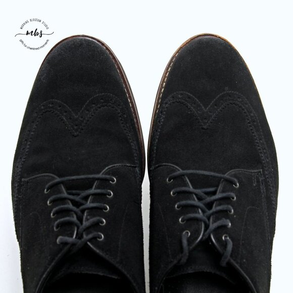 Cole Haan Franklin Suede Lace Up Wingtip Derby Shoes‎ Black Men Size 13 main image 4